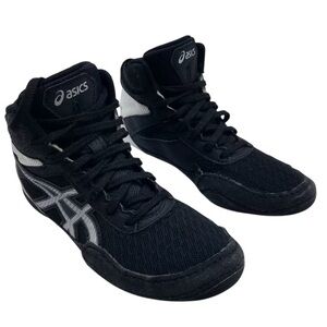 Asics Matflex 6 Boy's Size 3 Wrestling Shoes Black White